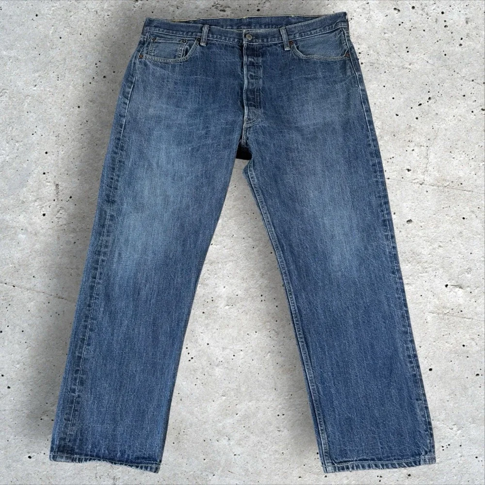Vtg Levi's 501 XX Button Fly Denim Jeans Fits‎ 38x30 Blue Straight Cotton Mexico
